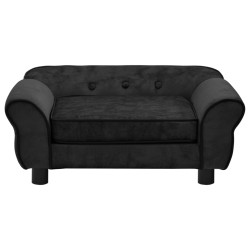 vidaXL Hundesofa Schwarz 72x45x30 cm Plüsch