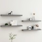 vidaXL Loggia Wandregale 4 Stk. Grau 80x15x4 cm MDF vidaXL Loggia Wandregale 4 Stk. Grau 80x15x4 cm MDF