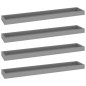 vidaXL Loggia Wandregale 4 Stk. Grau 80x15x4 cm MDF vidaXL Loggia Wandregale 4 Stk. Grau 80x15x4 cm MDF