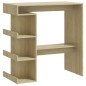 vidaXL Bartisch mit Regal Sonoma-Eiche 100x50x101,5 cm Holzwerkstoff vidaXL Bartisch mit Regal Sonoma-Eiche 100x50x101,5 cm Holzwerkstoff