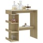vidaXL Bartisch mit Regal Sonoma-Eiche 100x50x101,5 cm Holzwerkstoff vidaXL Bartisch mit Regal Sonoma-Eiche 100x50x101,5 cm Holzwerkstoff