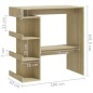 vidaXL Bartisch mit Regal Sonoma-Eiche 100x50x101,5 cm Holzwerkstoff vidaXL Bartisch mit Regal Sonoma-Eiche 100x50x101,5 cm Holzwerkstoff