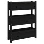vidaXL Pflanzkübel Schwarz 77x25x104,5 cm Massivholz Kiefer vidaXL Pflanzkübel Schwarz 77x25x104,5 cm Massivholz Kiefer