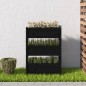 vidaXL Pflanzkübel Schwarz 77x25x104,5 cm Massivholz Kiefer vidaXL Pflanzkübel Schwarz 77x25x104,5 cm Massivholz Kiefer