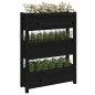vidaXL Pflanzkübel Schwarz 77x25x104,5 cm Massivholz Kiefer vidaXL Pflanzkübel Schwarz 77x25x104,5 cm Massivholz Kiefer