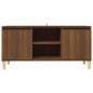 vidaXL TV-Schrank Massivholz-Beine Braun Eichen-Optik 103,5x35x50 cm vidaXL TV-Schrank Massivholz-Beine Braun Eichen-Optik 103,5x35x50 cm