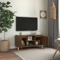 vidaXL TV-Schrank Massivholz-Beine Braun Eichen-Optik 103,5x35x50 cm vidaXL TV-Schrank Massivholz-Beine Braun Eichen-Optik 103,5x35x50 cm