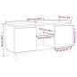 vidaXL TV-Schrank Massivholz-Beine Braun Eichen-Optik 103,5x35x50 cm vidaXL TV-Schrank Massivholz-Beine Braun Eichen-Optik 103,5x35x50 cm