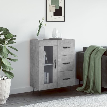 vidaXL Sideboard Betongrau 69,5x34x90 cm Holzwerkstoff