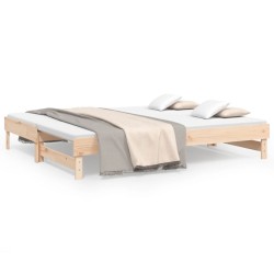 vidaXL Tagesbett Ausziehbar 2x(90x200) cm Massivholz Kiefer