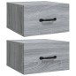 vidaXL Wand-Nachttische 2 Stk. Grau Sonoma 35x35x20 cm vidaXL Wand-Nachttische 2 Stk. Grau Sonoma 35x35x20 cm