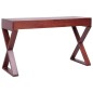 vidaXL PC-Tisch Braun 132 x 47 x 77 cm Massivholz Mahagoni vidaXL PC-Tisch Braun 132 x 47 x 77 cm Massivholz Mahagoni