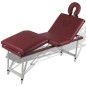 Massagetisch mit Aluminiumrahmen, faltbar 4 Zonen Rot Massagetisch mit Aluminiumrahmen, faltbar 4 Zonen Rot