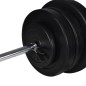 Hantelbank mit Lang- und Kurzhantel-Set 60,5 kg Hantelbank mit Lang- und Kurzhantel-Set 60,5 kg