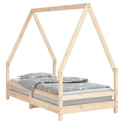 vidaXL Kinderbett 80x160 cm Massivholz Kiefer
