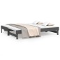 vidaXL Tagesbett Ausziehbar Grau 2x(80x200) cm Massivholz Kiefer vidaXL Tagesbett Ausziehbar Grau 2x(80x200) cm Massivholz Kiefer