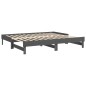 vidaXL Tagesbett Ausziehbar Grau 2x(80x200) cm Massivholz Kiefer vidaXL Tagesbett Ausziehbar Grau 2x(80x200) cm Massivholz Kiefer