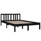 vidaXL Massivholzbett Schwarz 120x200 cm vidaXL Massivholzbett Schwarz 120x200 cm