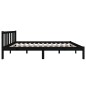 vidaXL Massivholzbett Schwarz 120x200 cm vidaXL Massivholzbett Schwarz 120x200 cm