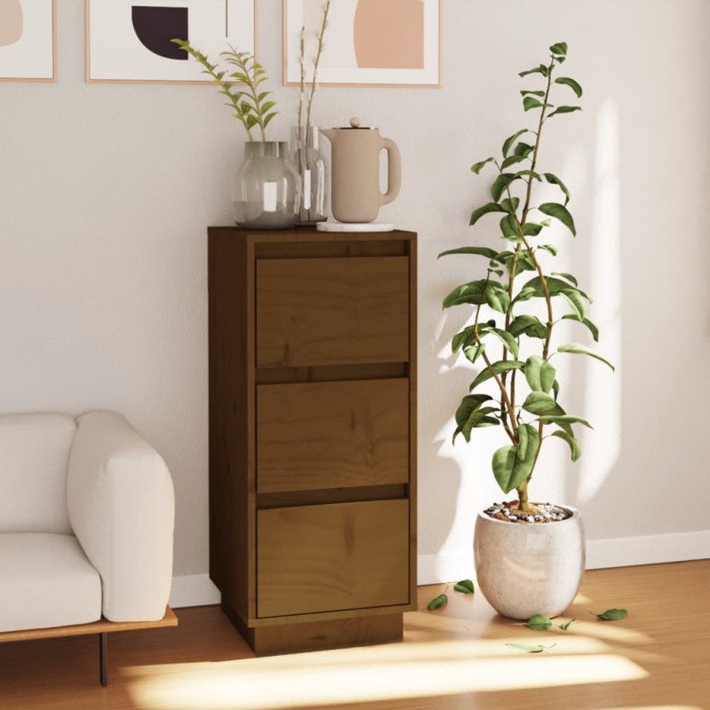 vidaXL Sideboard Honigbraun 32x34x75 cm Massivholz Kiefer vidaXL Sideboard Honigbraun 32x34x75 cm Massivholz Kiefer