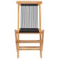 vidaXL Klappbare Gartenstühle 2 Stk. Massivholz Teak und Seil vidaXL Klappbare Gartenstühle 2 Stk. Massivholz Teak und Seil