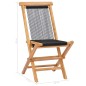 vidaXL Klappbare Gartenstühle 2 Stk. Massivholz Teak und Seil vidaXL Klappbare Gartenstühle 2 Stk. Massivholz Teak und Seil