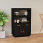 vidaXL Highboard Schwarz 67x40x108,5 cm Massivholz Kiefer vidaXL Highboard Schwarz 67x40x108,5 cm Massivholz Kiefer