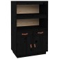 vidaXL Highboard Schwarz 67x40x108,5 cm Massivholz Kiefer vidaXL Highboard Schwarz 67x40x108,5 cm Massivholz Kiefer