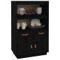 vidaXL Highboard Schwarz 67x40x108,5 cm Massivholz Kiefer vidaXL Highboard Schwarz 67x40x108,5 cm Massivholz Kiefer