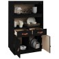 vidaXL Highboard Schwarz 67x40x108,5 cm Massivholz Kiefer vidaXL Highboard Schwarz 67x40x108,5 cm Massivholz Kiefer