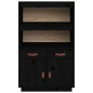 vidaXL Highboard Schwarz 67x40x108,5 cm Massivholz Kiefer vidaXL Highboard Schwarz 67x40x108,5 cm Massivholz Kiefer
