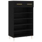 vidaXL Schuhschrank Schwarz 60x35x105 cm Holzwerkstoff vidaXL Schuhschrank Schwarz 60x35x105 cm Holzwerkstoff