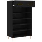 vidaXL Schuhschrank Schwarz 60x35x105 cm Holzwerkstoff vidaXL Schuhschrank Schwarz 60x35x105 cm Holzwerkstoff