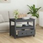 vidaXL Couchtisch Grau 71x49x55 cm Massivholz Kiefer vidaXL Couchtisch Grau 71x49x55 cm Massivholz Kiefer
