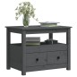 vidaXL Couchtisch Grau 71x49x55 cm Massivholz Kiefer vidaXL Couchtisch Grau 71x49x55 cm Massivholz Kiefer