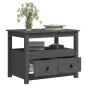 vidaXL Couchtisch Grau 71x49x55 cm Massivholz Kiefer vidaXL Couchtisch Grau 71x49x55 cm Massivholz Kiefer