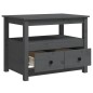 vidaXL Couchtisch Grau 71x49x55 cm Massivholz Kiefer vidaXL Couchtisch Grau 71x49x55 cm Massivholz Kiefer