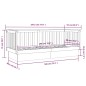 vidaXL Tagesbett Grau 90x190 cm Massivholz Kiefer vidaXL Tagesbett Grau 90x190 cm Massivholz Kiefer