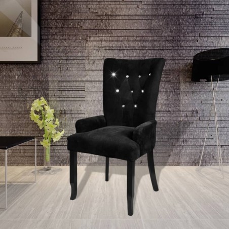 vidaXL Sessel Schwarz Samt