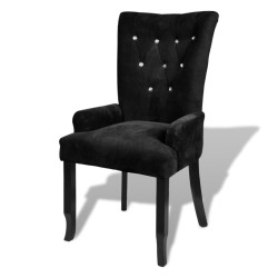 vidaXL Sessel Schwarz Samt