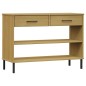 vidaXL Konsolenschrank OSLO mit Metallbeinen Braun Massivholz Kiefer vidaXL Konsolenschrank OSLO mit Metallbeinen Braun Massivholz Kiefer