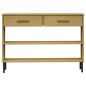 vidaXL Konsolenschrank OSLO mit Metallbeinen Braun Massivholz Kiefer vidaXL Konsolenschrank OSLO mit Metallbeinen Braun Massivholz Kiefer