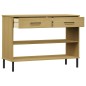 vidaXL Konsolenschrank OSLO mit Metallbeinen Braun Massivholz Kiefer vidaXL Konsolenschrank OSLO mit Metallbeinen Braun Massivholz Kiefer