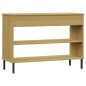 vidaXL Konsolenschrank OSLO mit Metallbeinen Braun Massivholz Kiefer vidaXL Konsolenschrank OSLO mit Metallbeinen Braun Massivholz Kiefer