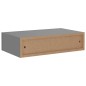 vidaXL Wand-Schubladenregale 2 Stk. Grau 40x23,5x10 cm MDF vidaXL Wand-Schubladenregale 2 Stk. Grau 40x23,5x10 cm MDF