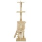 vidaXL Katzen-Kratzbaum mit Sisal-Säulen 138 cm Beige vidaXL Katzen-Kratzbaum mit Sisal-Säulen 138 cm Beige