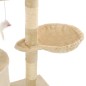 vidaXL Katzen-Kratzbaum mit Sisal-Säulen 138 cm Beige vidaXL Katzen-Kratzbaum mit Sisal-Säulen 138 cm Beige