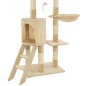 vidaXL Katzen-Kratzbaum mit Sisal-Säulen 138 cm Beige vidaXL Katzen-Kratzbaum mit Sisal-Säulen 138 cm Beige
