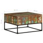 vidaXL Couchtisch 68x68x41 cm Massives Altholz vidaXL Couchtisch 68x68x41 cm Massives Altholz
