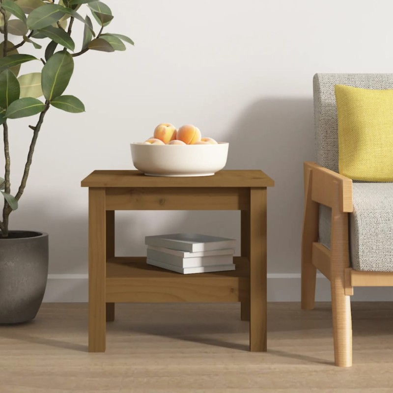 vidaXL Couchtisch Honigbraun 45x45x40 cm Massivholz Kiefer vidaXL Couchtisch Honigbraun 45x45x40 cm Massivholz Kiefer